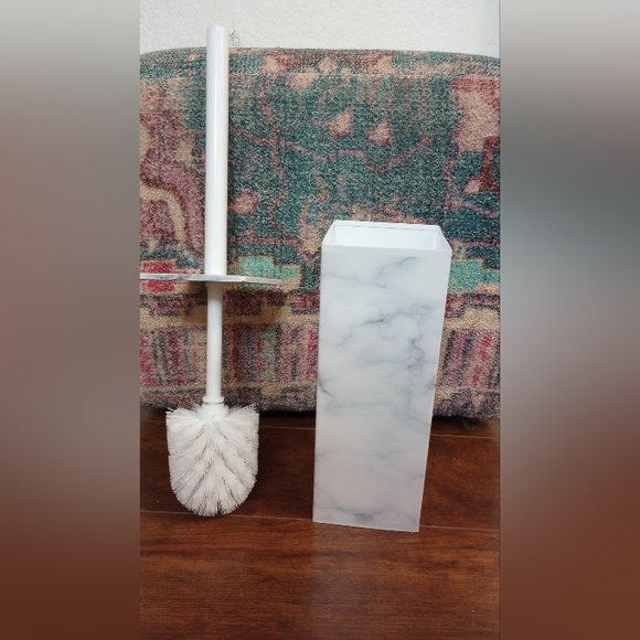 New Toilet brush and case, marble graphic - Picture 2 of 3